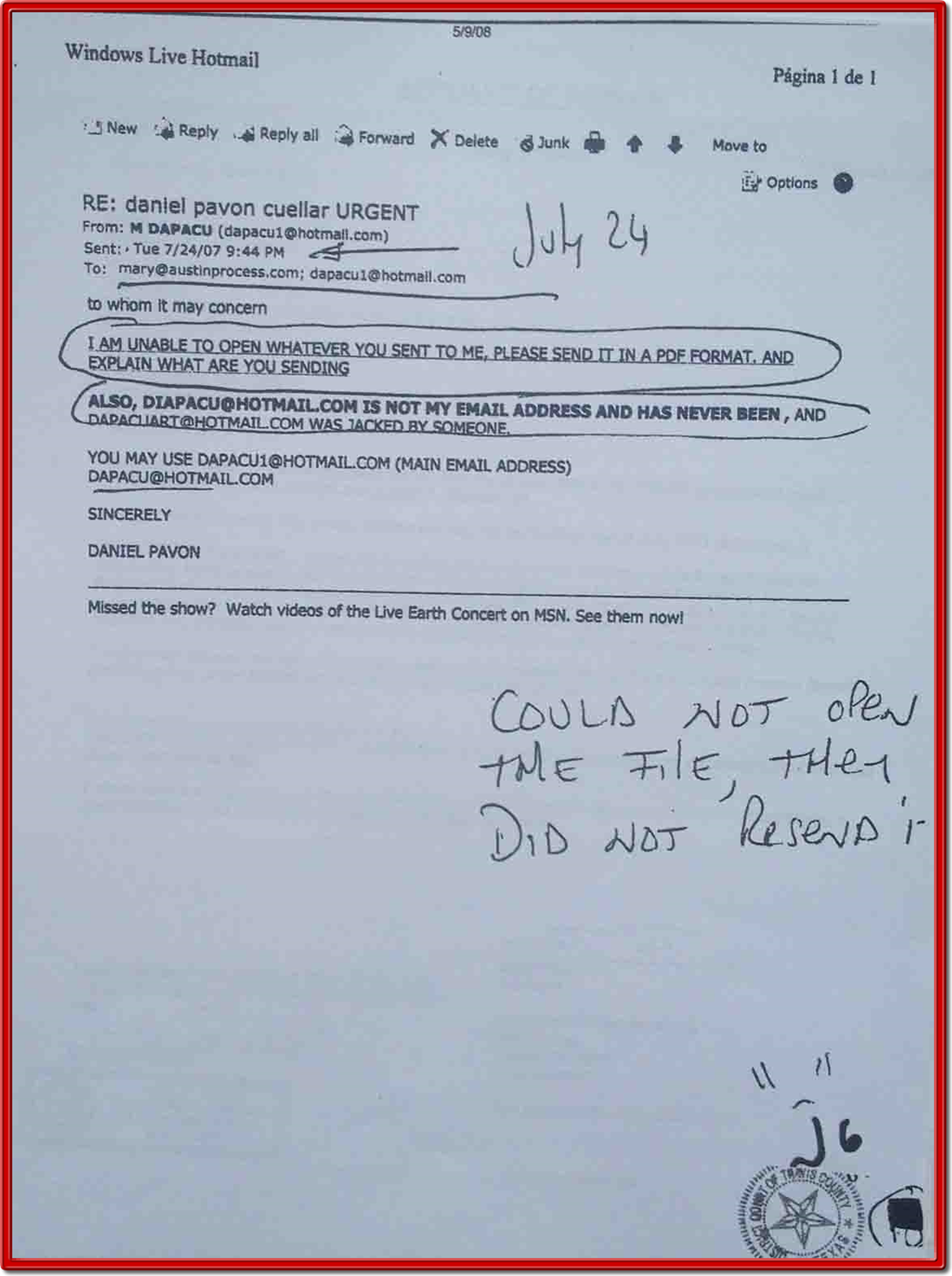 Not Allowed By Law (International)
Furthermore, Unable To Open File,
They Never Send The File Again.
Organized Crimes in Courts!